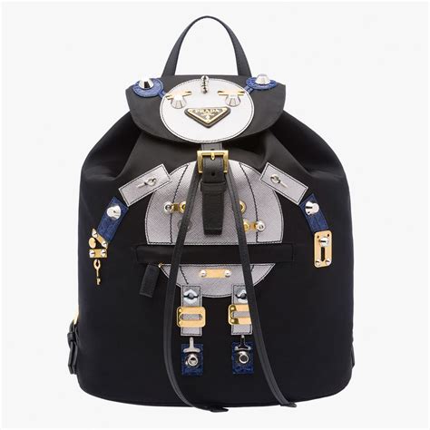 prada backpack vip gift pin robot|Prada’s Limited Edition Robot Bags Capsule Collection.